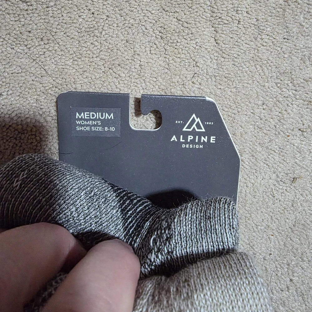 Alpine Design Merino Wool Hiker Socks 2-Pack Womens Medium 8-10 - Picture 6 of 8